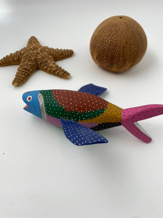 Colorful Wooden Fish Sculpture