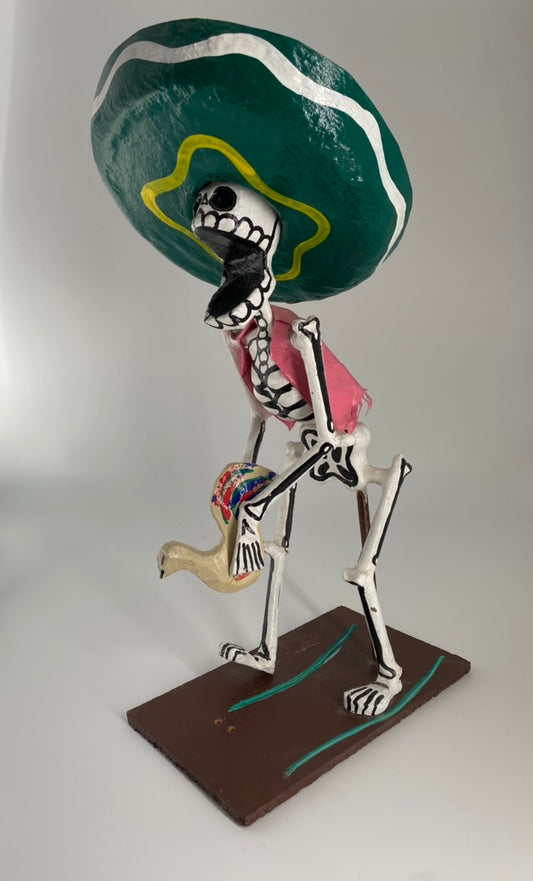 Green Sombrero Skeleton