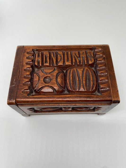 Hand-carved Wooden Box from Honduras