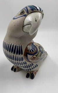 Large Signed Parrot with Cobalt Blue Markings